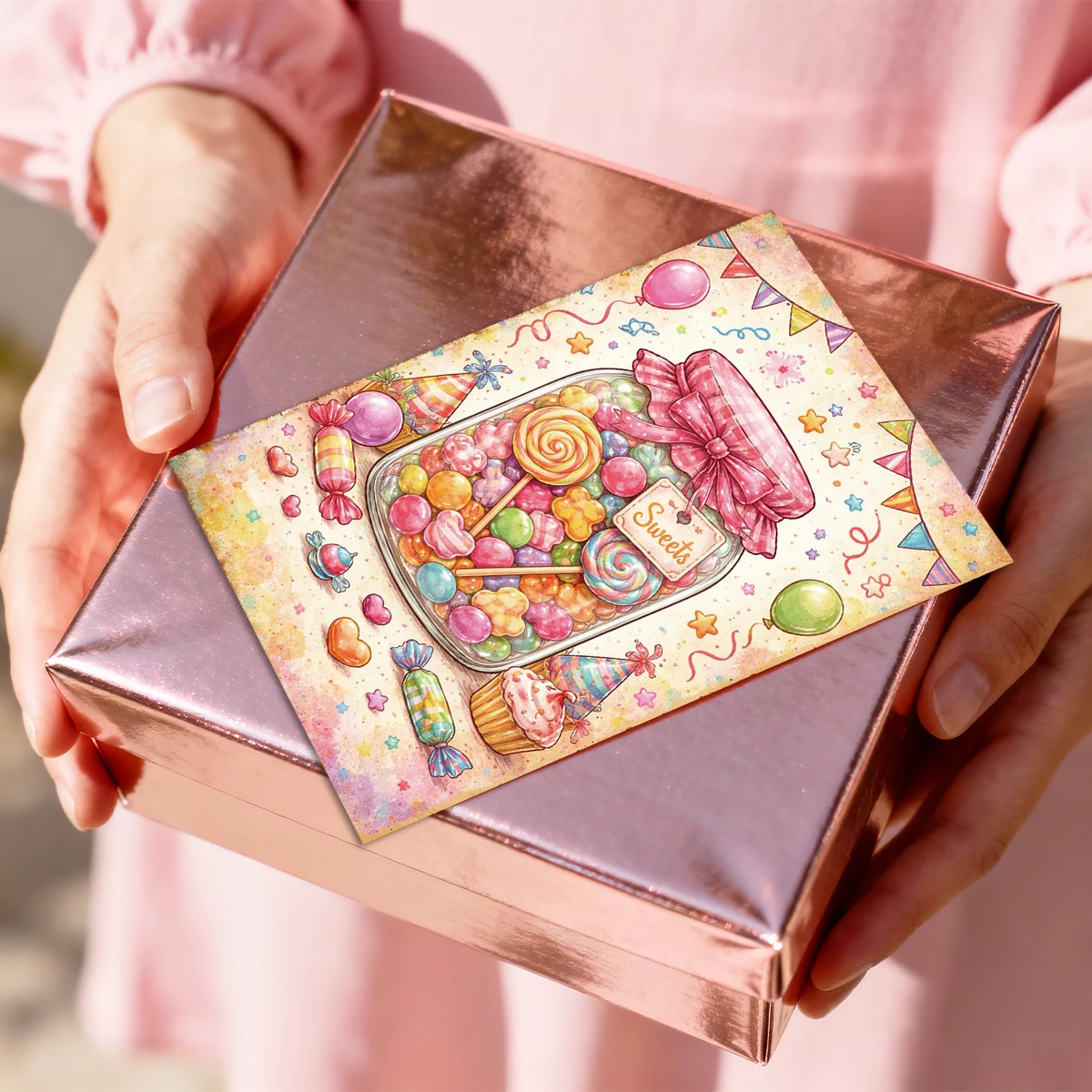 20 Stück Vintage-Geburtstagspostkarten mit Aufklebern, „Happy Birthday“-Grüße, für Geburtstagsparty-Dekoration, Geschenkkartenherstellung, Einladungen – Detail 3