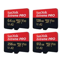 Tarjeta de memoria SanDisk Extreme PRO microSD 256GB 128GB tarjeta microSD de 512GB tarjeta TF de 64GB 200MB/s Class10 U3 V30 A2 cartao de memoria