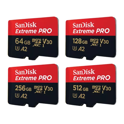 Tarjeta de memoria SanDisk Extreme PRO microSD 256GB UHS-I tarjeta microSD de 512GB tarjeta TF de 64GB 200MB/s Class10 U3 V30 A2 cartao de memoria
