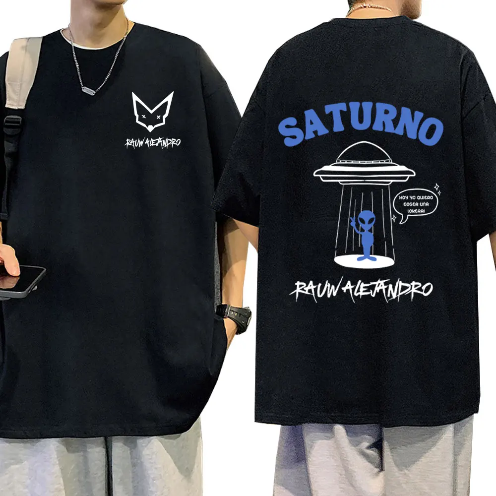 26 Rauw Alejandro Saturno World Tour Concert T Shirt Men Women Clothing Harajuku T-shirt Fashion Hip Hop Short Sleeve Tee Shirt