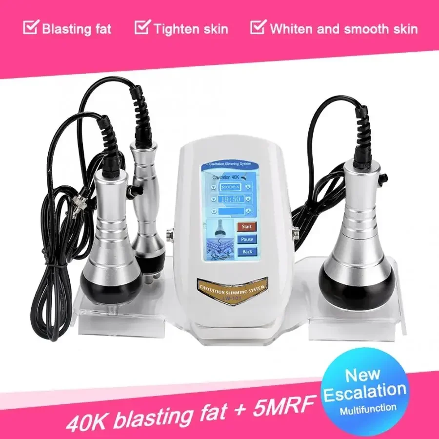 40K Lipo Cavitation Ultrasonic 3 in 1 Slimming Machine for Fat Removal, Anti Cellulite Weight Loss Skin Tightening