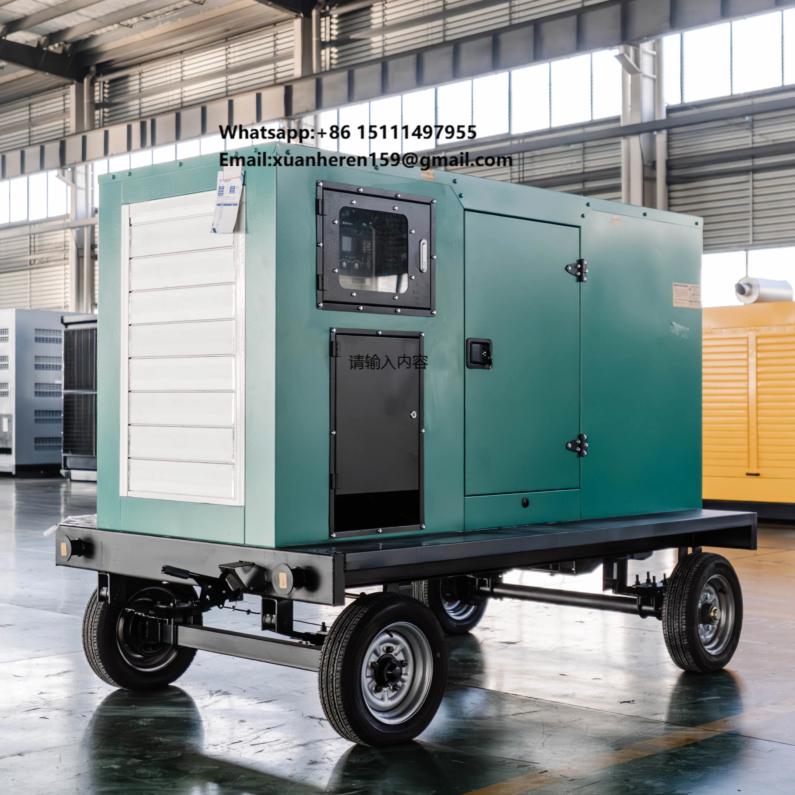 Reliable Quality Mobile Trailer Silent Box Diesel Generator Set Backup Power Movable Power Genset