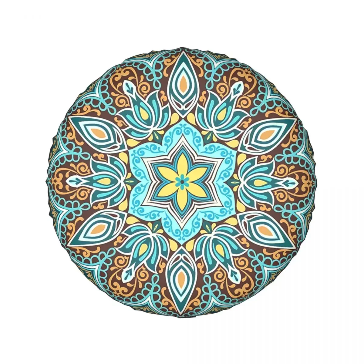 Bohemian Mandala Turquoise Tire Cover 4WD RV Floral Spare Wheel Protector Universal for Toyota RAV4 Prado 14