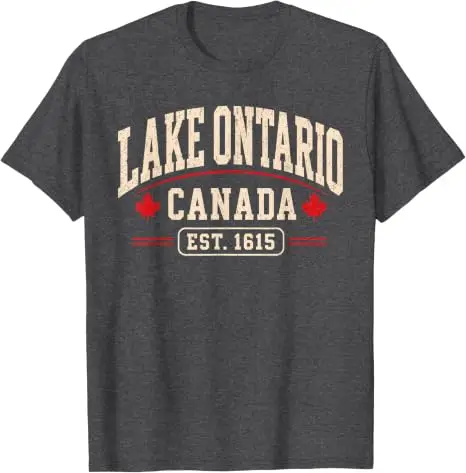 Ontario-See Kanada Vintage EST 1615 Kanadischer Stolz Lake Life T-Shirt Ontario Bootfahren Angeln Urlaubskleidung Persönlichkeits-T-Shirt – Detail 10
