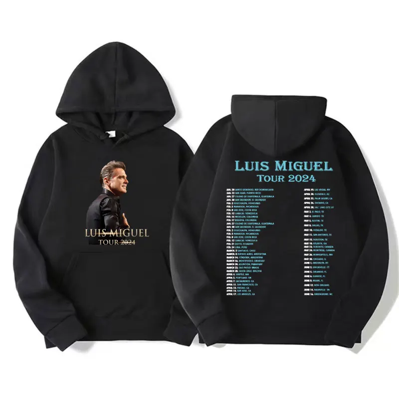 

90s Vintage Luis Miguel Tour 2024 New Album Hooded Men Women Harajuku Fashion Street Sweatshirt Casual Oversized pullover Hoodie