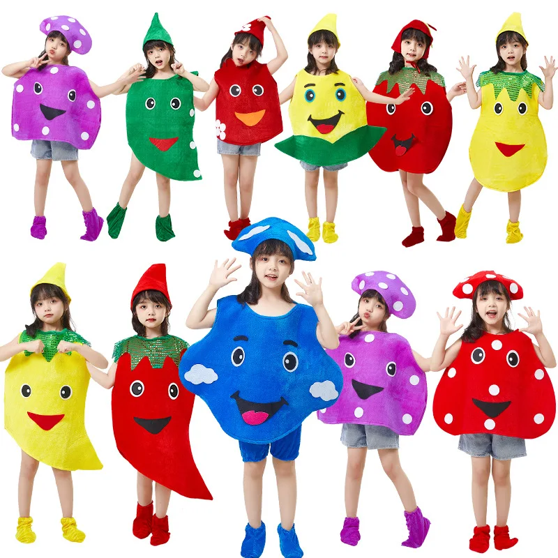 Costume Fruit Belle Écologique pour Enfants, Vêtements de Spectacle de Piste, Spectacle de Marijuana bobines ale de Maternelle