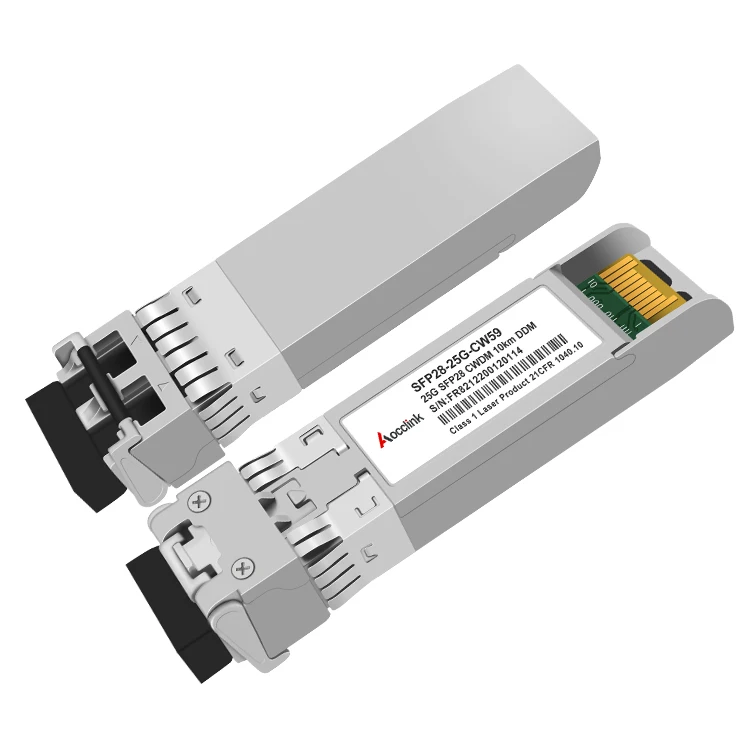 cwdm System 25G CWDM SFP28 MUXDEMUX 1270nm 1610nm 10KM SMF Fiber Optic Transceiver Module Duplex LC for Cisco Mikrotik