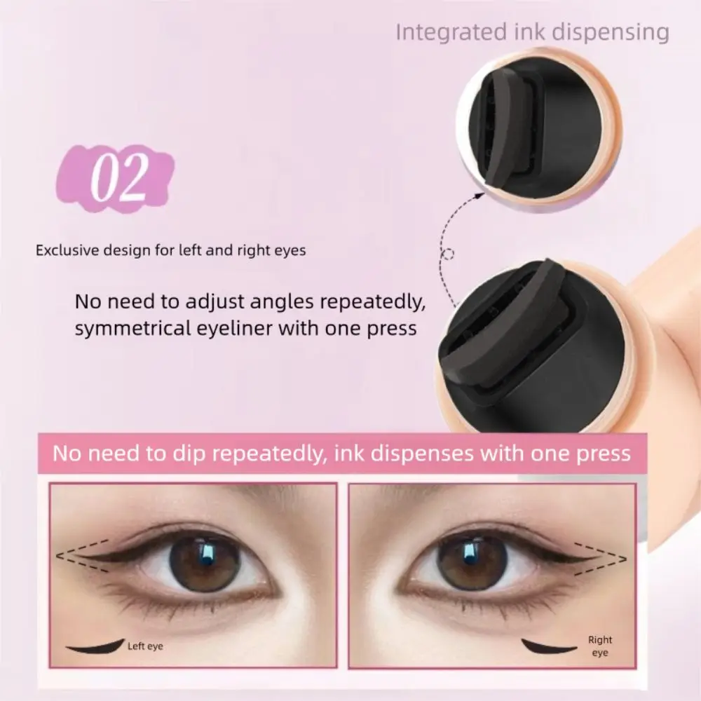

New Waterproof Eyeliner Stamp Quick Dry Long Lasting Eye Liner Stamp Portable Easy to Use Eyeliner Stamp Pen