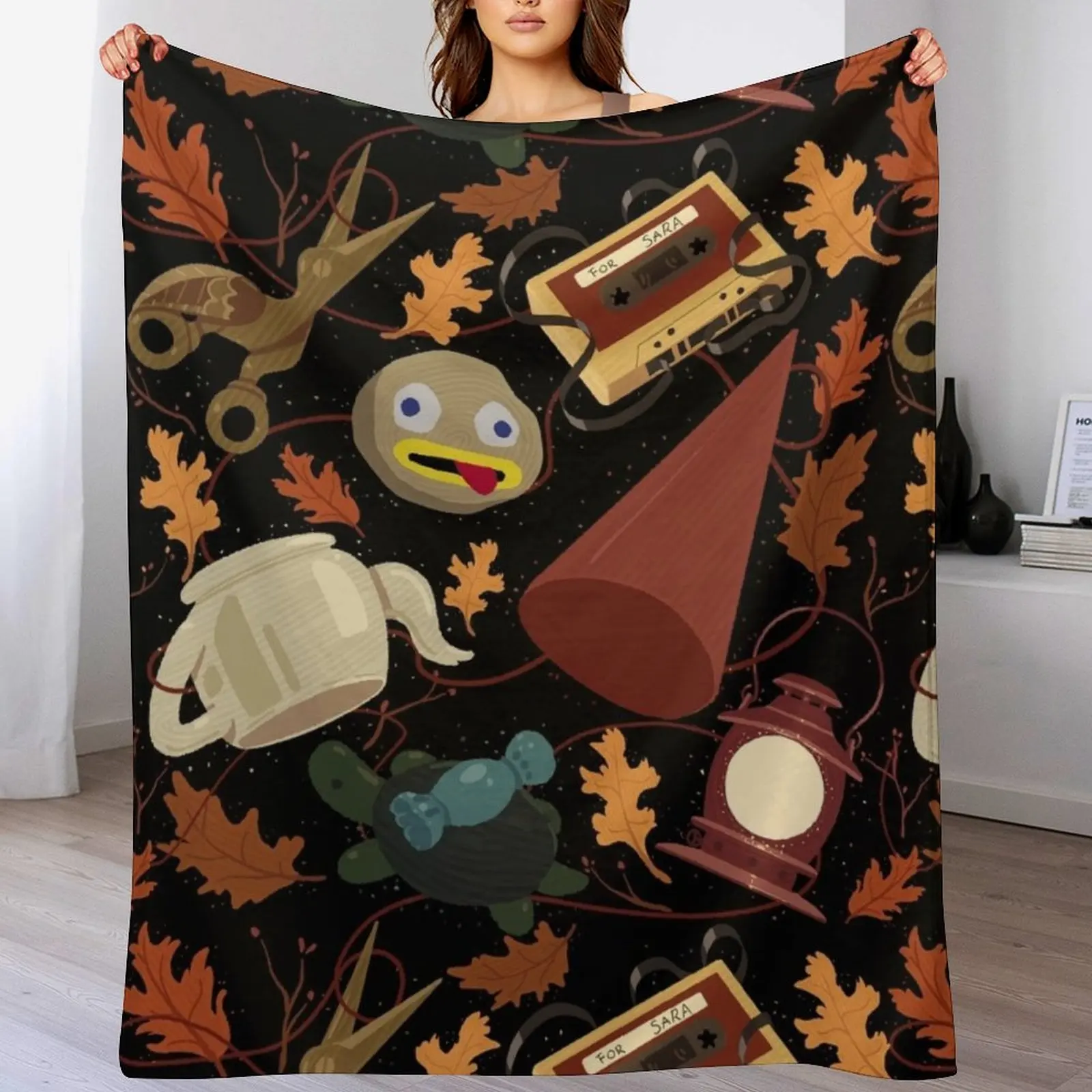 

Over the Garden Wall Pattern Throw Blanket halloween valentine gift ideas Plush Blankets