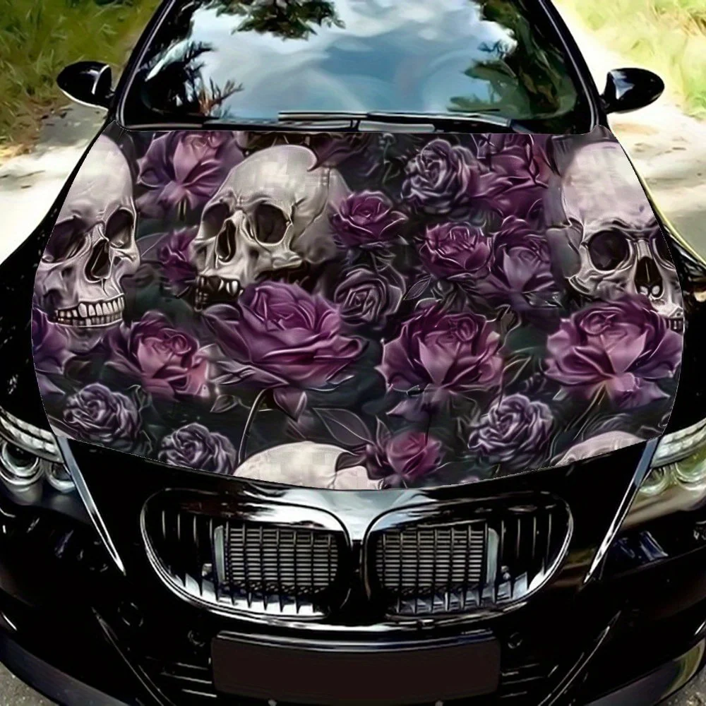 

Purple Rose & Skull Design, PVC Vinyl Sticker, Car Hood Sticker for Cars, Trucks or Motorcycles, Motorcycle Stickers | Theatre D