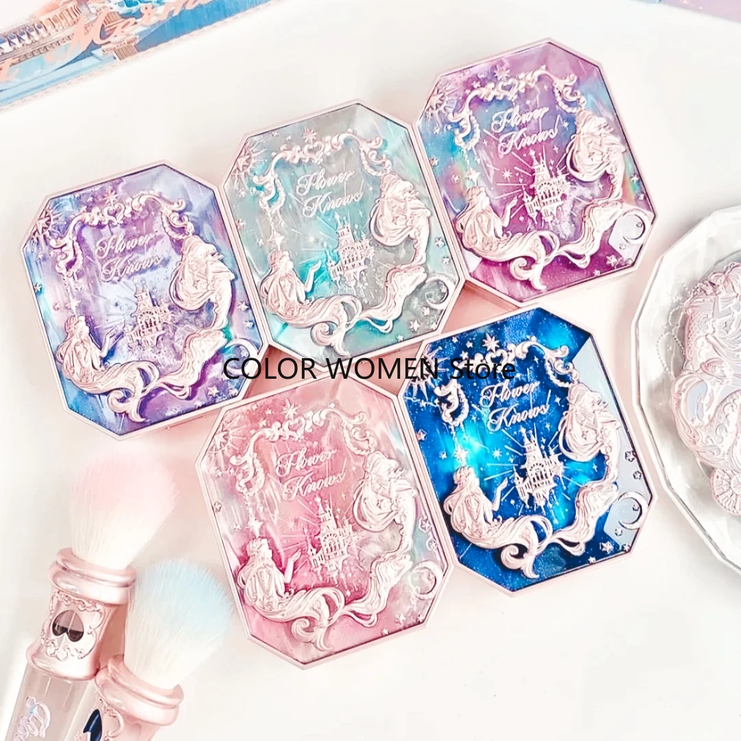 Flower Knows Moonlight Mermaid Jewelry Blush 5g Matte Long-Lasting Cheek Blush Powder Vegan Cruelty-Free Waterproof Natural