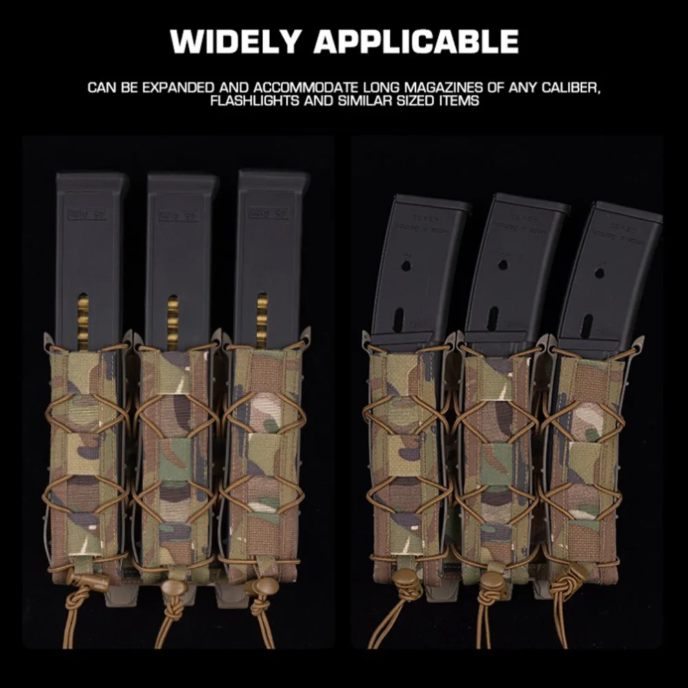 Bolsa triple carga tipo tigre para UMP9/MP5 Airsoft – Molle