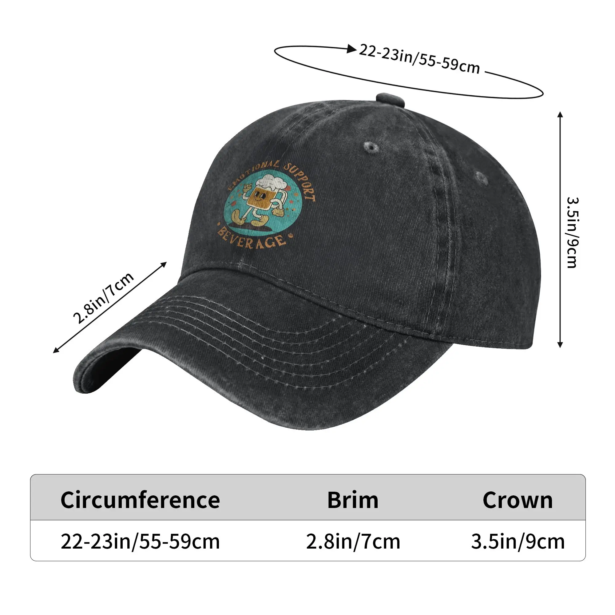 Emotional Support Drinking Buddy Beer Trucker Hats Outfit For Men Women Baseball Cap  Retro Headwear Sun Caps Adjustable