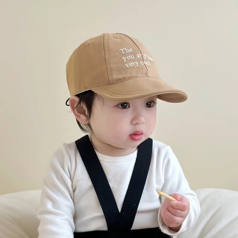 Sombreros de béisbol con estampado de letras para bebé, sombrero de Sol para exteriores, gorras de algodón con visera, primavera y verano