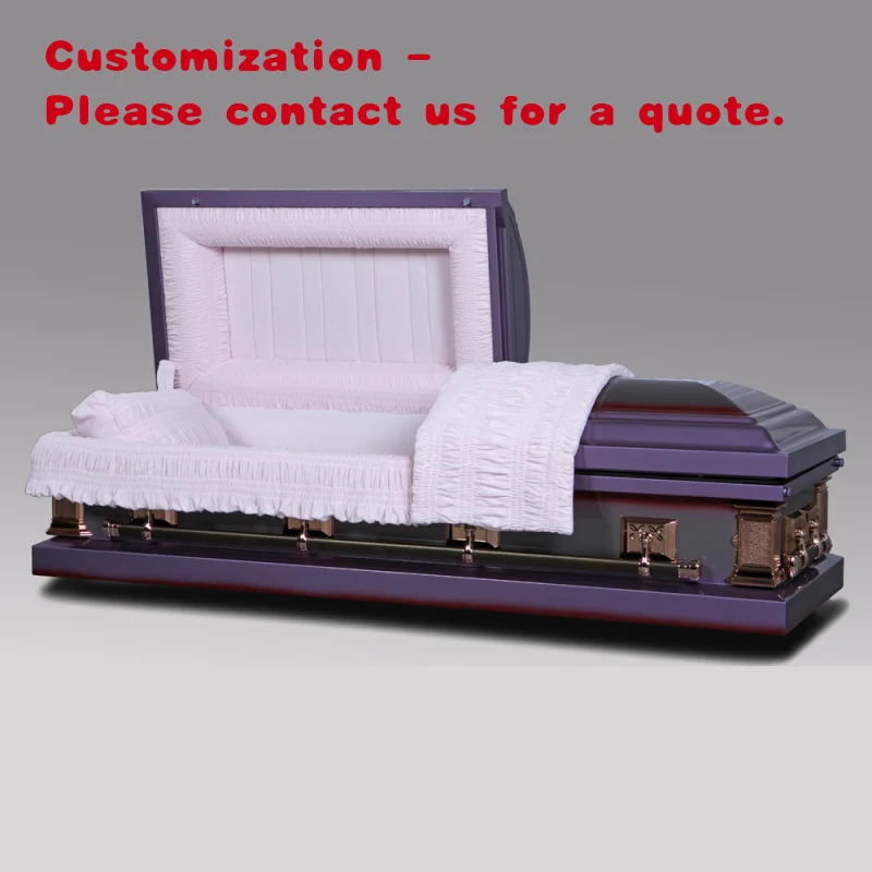 

custom.Funeral Purple Steel Caskets(1806)