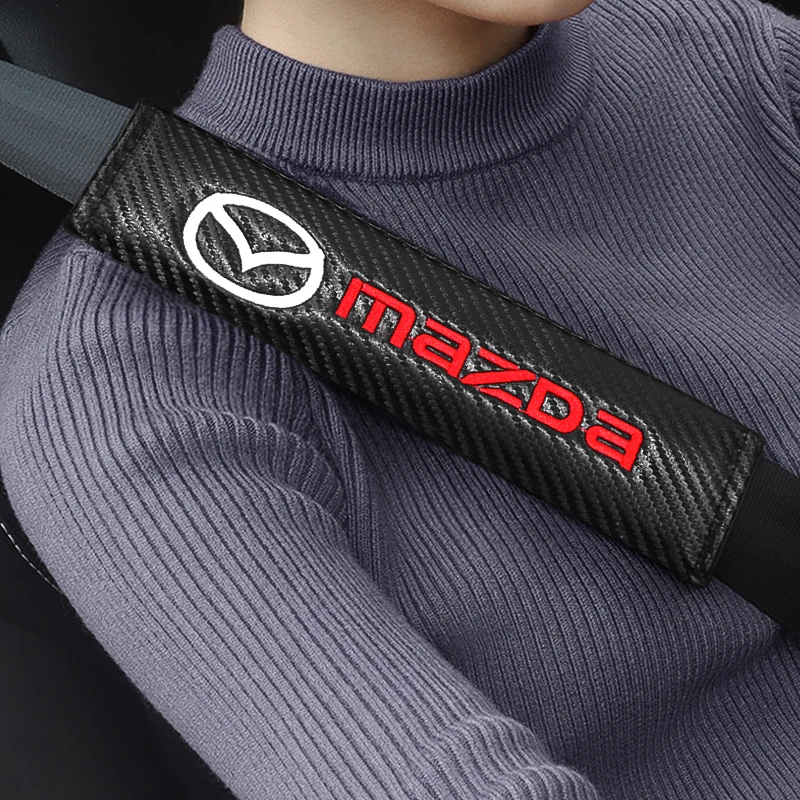 Car Seat Belt Cover Seatbelt Shoulder Pad For Mazda 3 6 bk bl bj bn Axela Atenza Demio CX-3 CX-4 CX5 CX-7 CX-9 Auto Accessories