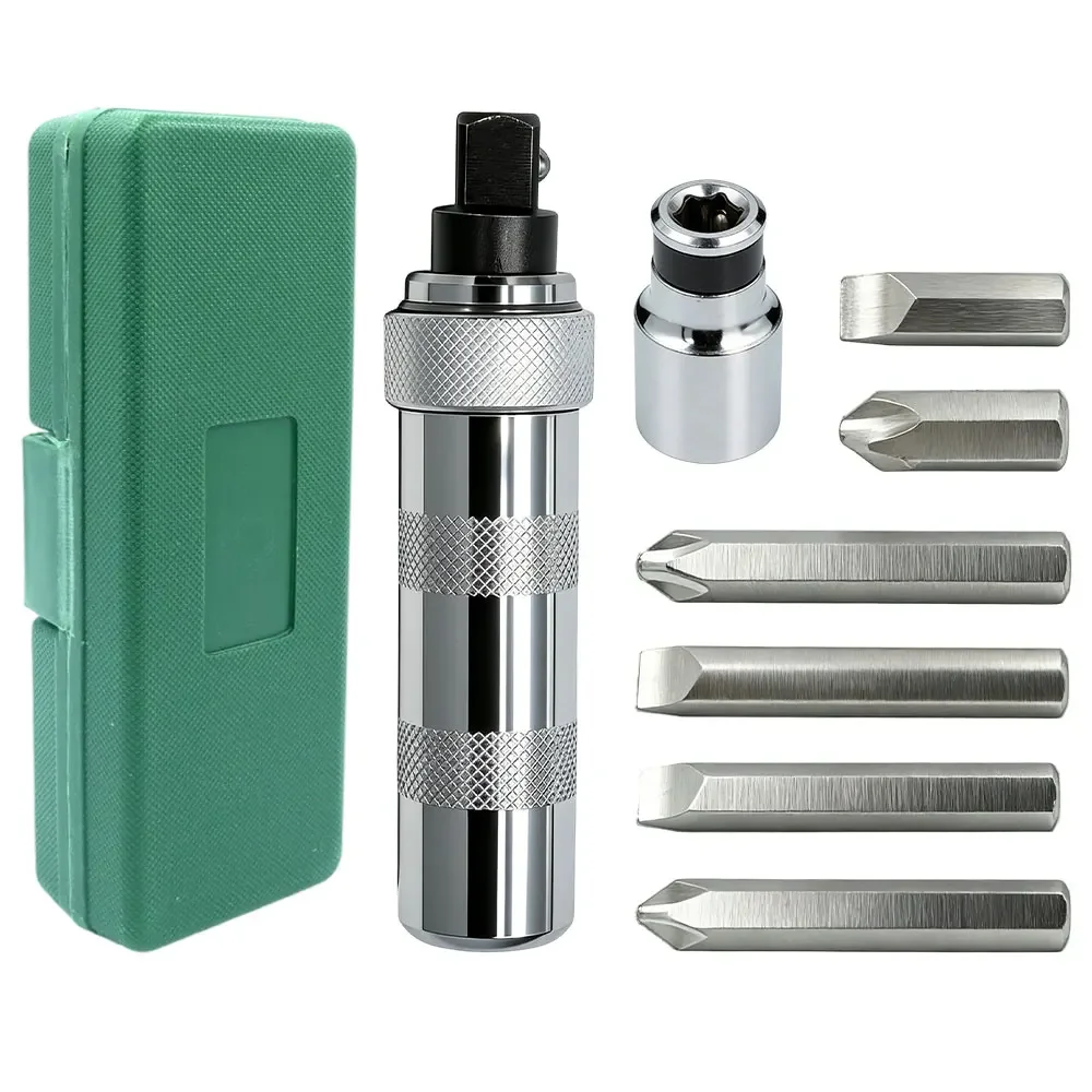 13/7 Pcs CR-V Manual Impact Screwdriver Set Reversible High Torque Driver for Rusted Bolts Remover, Home Car Garage Repair Tools