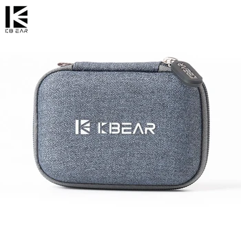 תיק אחסון נייד לאוזניות KBEAR High-end Fabric Case עם אביזרים לאוזניות ואוזניות TRI I3 Pro IEM