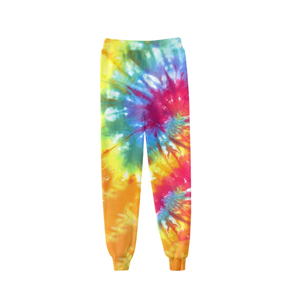 New Hot Sale 3D Print Tie Dye Pink and Green Pants Colorful Psychedelic Trousers Streetwear Men/Women Sweatpants