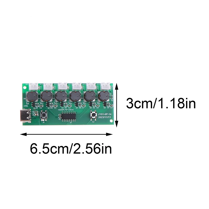 Humidifier Module DIY Kit Nebulizing Control Board Ultrasonic Nebulizer Mist Driver Circuit Board Interface 6 Nozzle