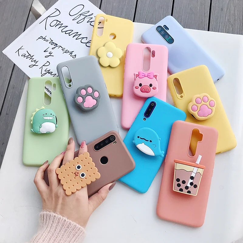 Cute Folding Expandable Mobile Phone Grip Holder Socket Pocket Support for IPones Cartoon Finger Ring Griptok Expanding Stand