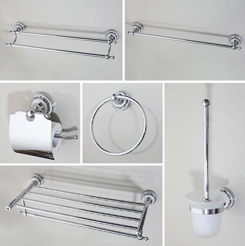 Direct Wholesale Vantage Chrome Brass Bathroom Hardware Set Including Towel Rack Holder for Hotels