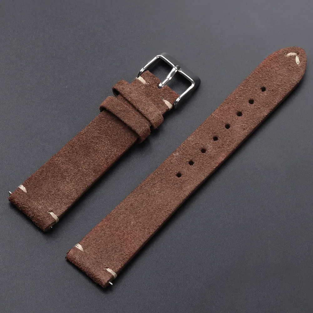 Soft Suede Quick Release Watch Strap for Seiko, 18/20/22mm