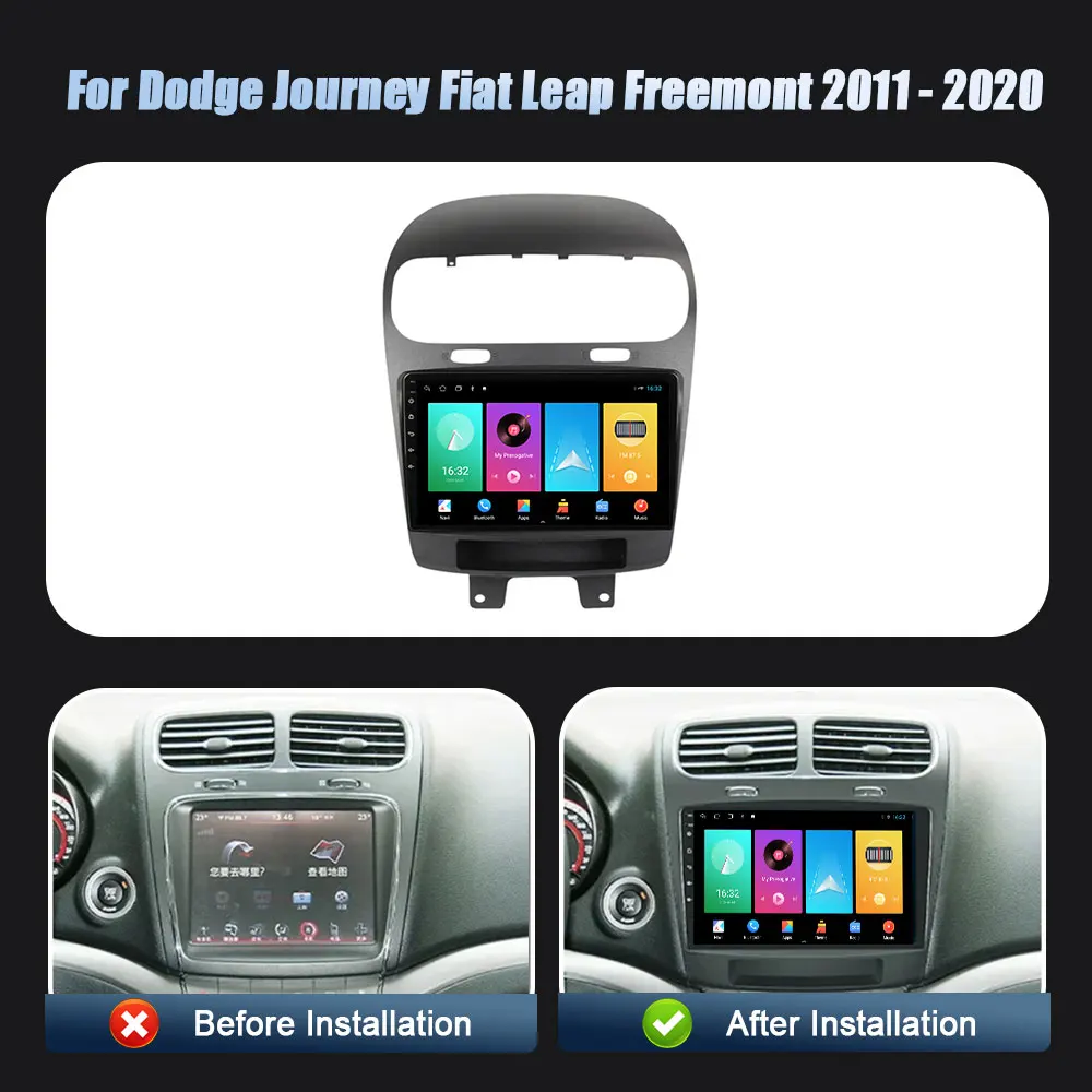 For Dodge Journey Fiat Leap Freemont 2011-2020 Wireless Carplay Stereo Android 14 Car Radio Multimedia Navigation Player WIFI