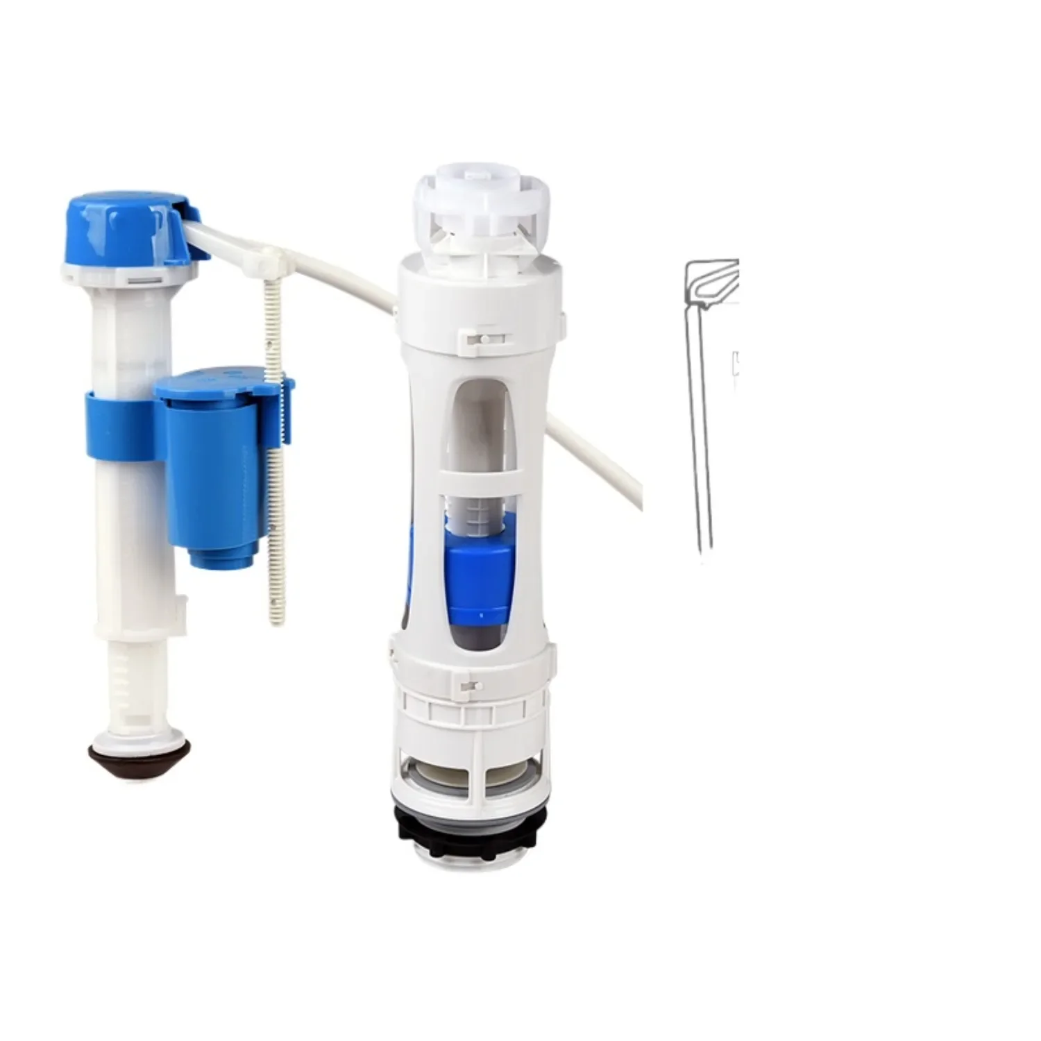 Toilet Tank Drain Valve Compatible with Roca Inlet Valve Button Seal & Bellows Pipe Kit