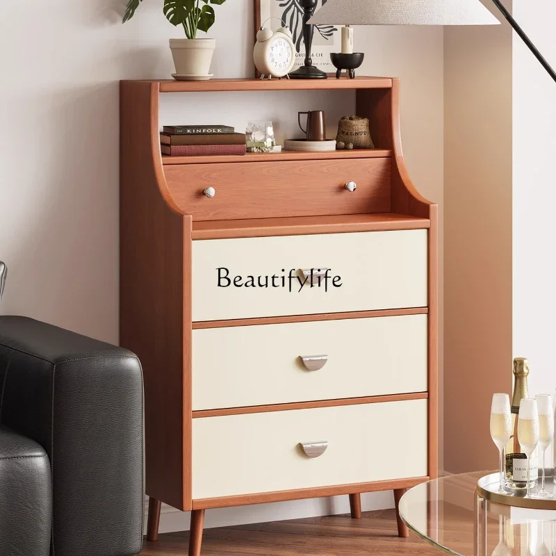 

ld14Original Wood Style Simple Chest of Drawers for Home Living Room Bedroom Kitchen Wall Storage Cabinet