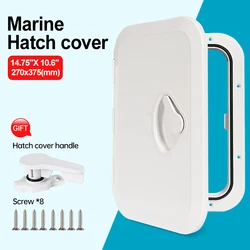 Marine Deck Access Hatch - Rectangular  Deck Cover, Inspection Hatch, Hatch Cover, Boat Access Hatch, 10.63 x 14.76Inches