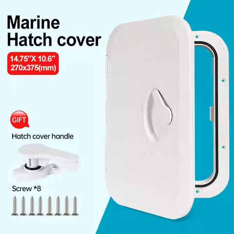Marine Deck Access Hatch - Rectangular Deck Cover, Inspection Hatch, Hatch Cover, Boat Access Hatch, 10.63 x 14.76Inches