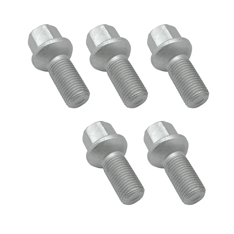 5Pcs/Set Car Wheel Lock Lug Bolts Nuts M14*1.5 0009904907 Fit For BENZ A180 B200 C230 CLK320 E280 R350 SL600 Auto Accessories