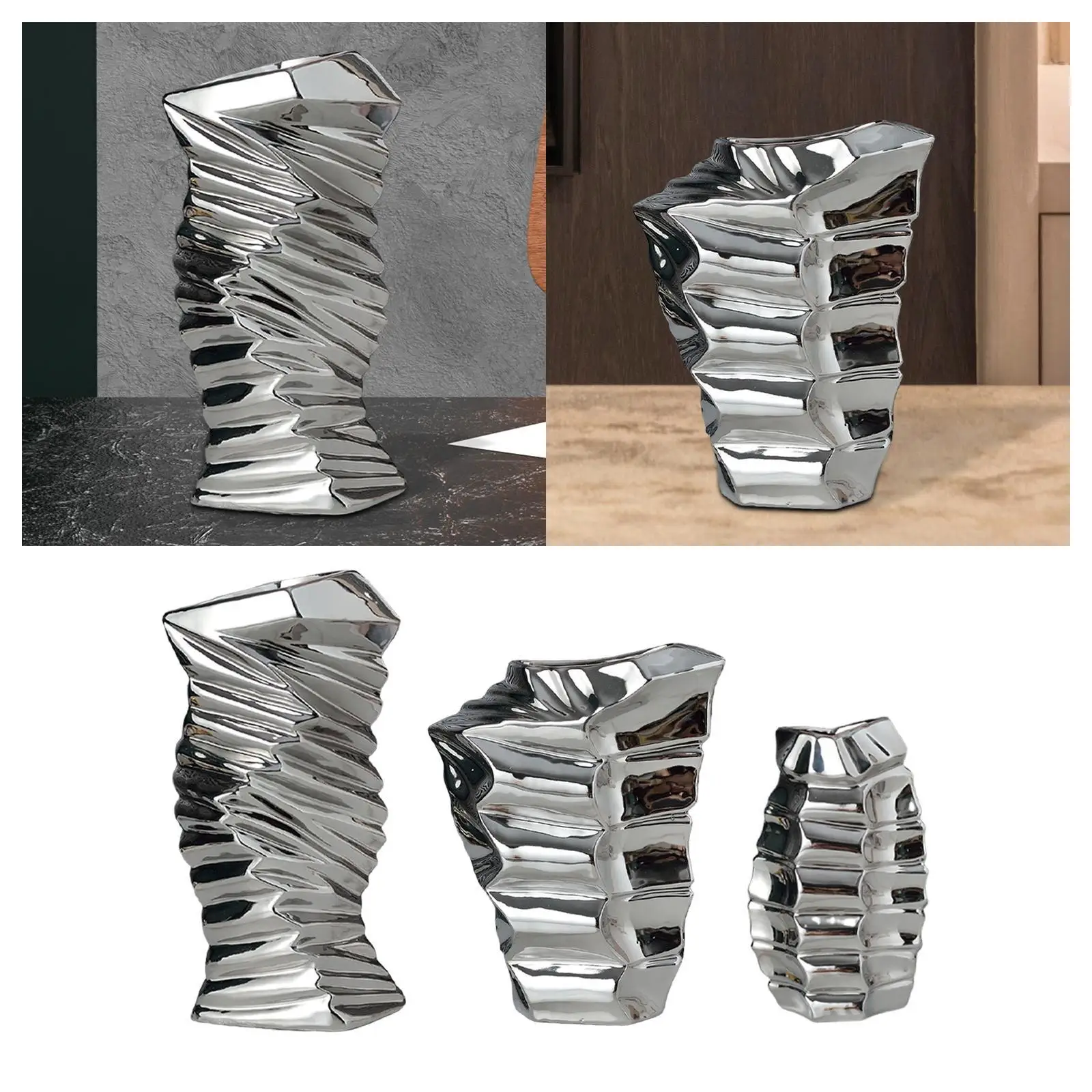 Flower Vase for Dry Fresh Flower Ceramic Vase for Desktop Shelf Dining Table