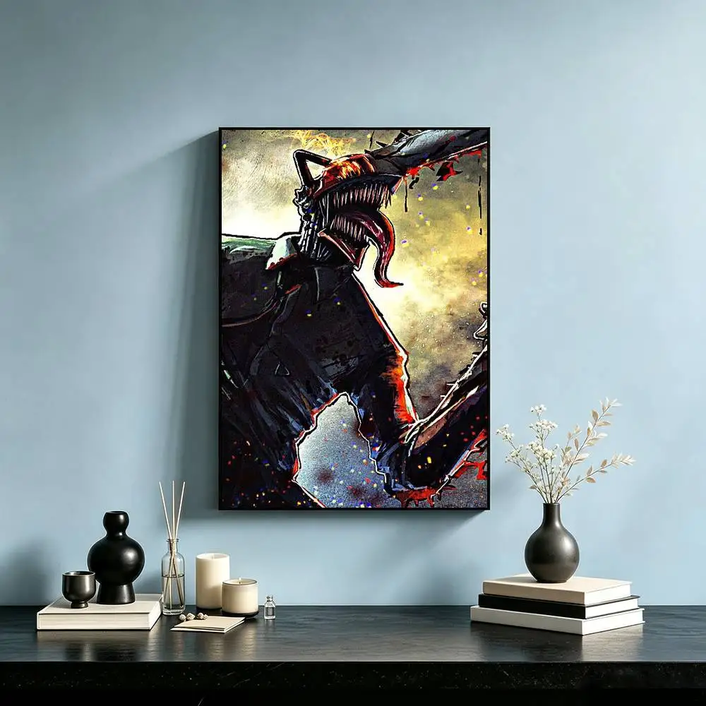Anime C-Chainsaw Man Denji  Poster High Quality Dorm Living Room Aesthetic Wall Decoration Painting Stickers Gift