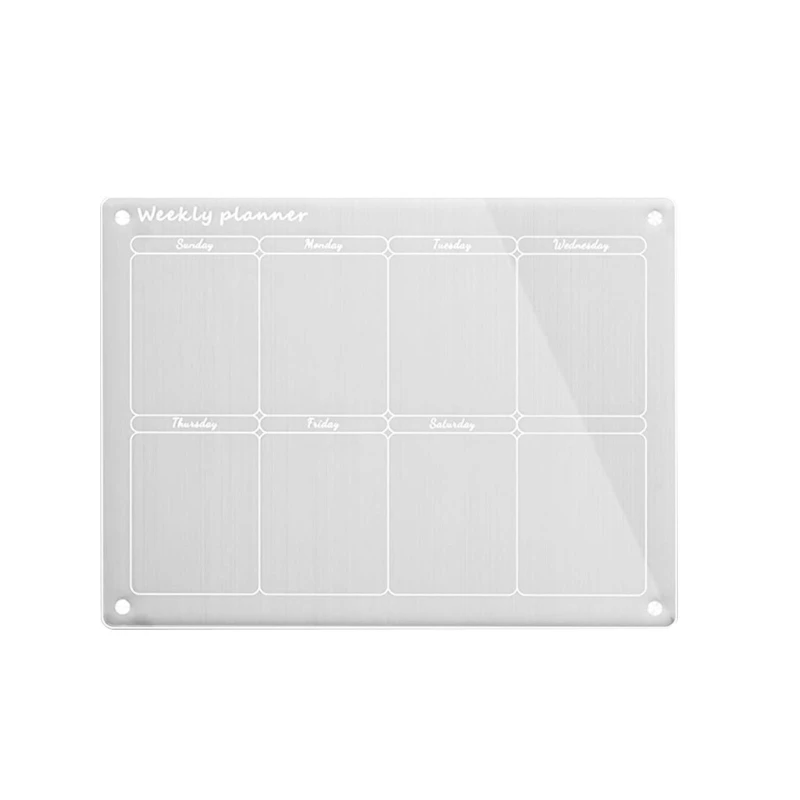 Acrylic Magnetic Calendar Planning Board Multipurpose Household Decoration for Bedroom Dormitory Handwriting Accessory