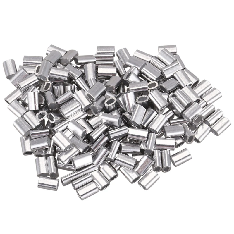 M1.5 Wire Rope Aluminum Ferrule Cable Ties Crimp Wire Rope Chuck Aluminum Jacket 1000 Pieces