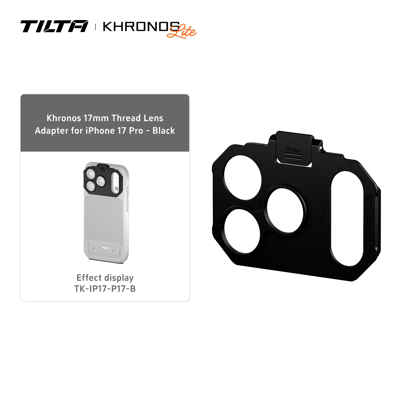 TILTA Khronos iPhone 17 Pro/Pro Max Cage Ecosystem Quick Release Filter Mobiele Video Oplossingen Accessoire