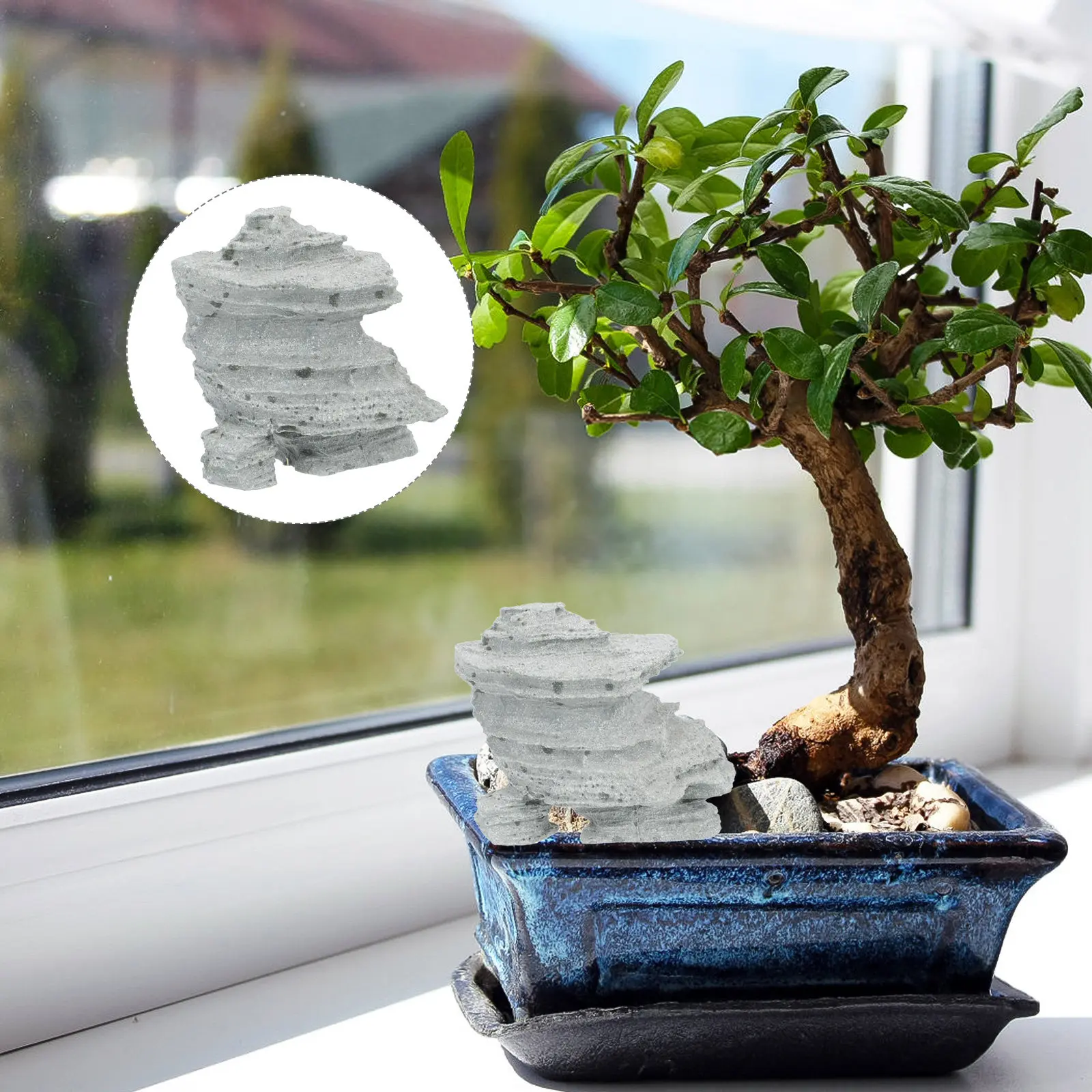 

Декоративная композиция из песчаника для микроландшафта, дзен-сада, настольного декора, гостиной, имитация камня для бонсай, украшение для дома