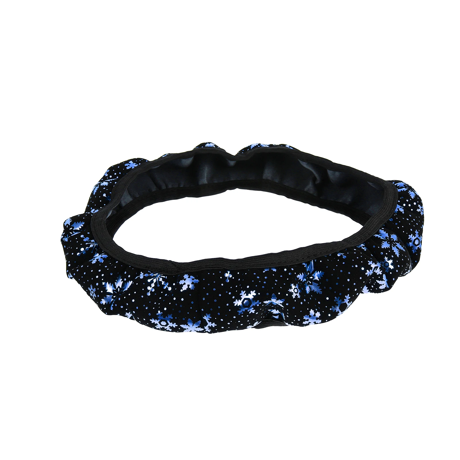 

Snowflake Pattern Steering Wheel Cover Leather Auto Car Interior Accessories Skid Proof Heat Resistant Protects Steering Wheel