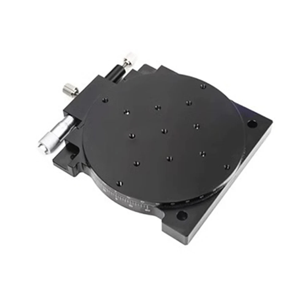 360° Rotating Manual Rotary Stage Aluminum Alloy Micrometer Driven Precision Rotation Displacement Platform Compact High Preci