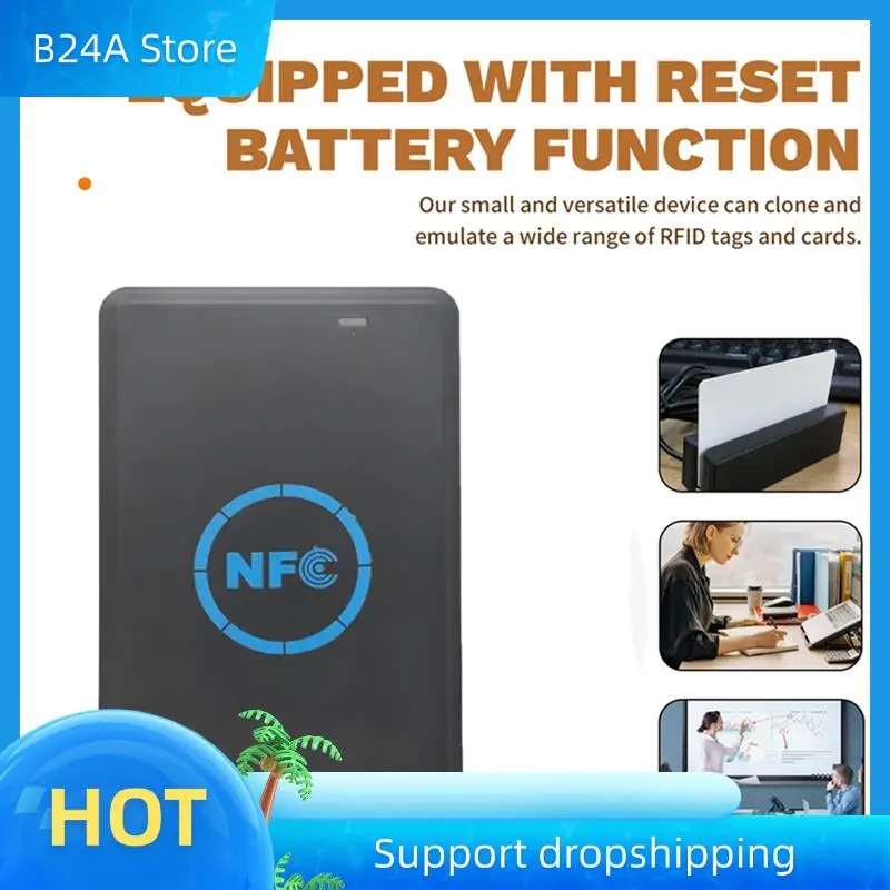 

B24A 5-Band NFC Smart Chip Reader/Writer With 5XUID Keychain 125K 13.56M HID Duplicator Copier Tag Clone ID IC Key Copy