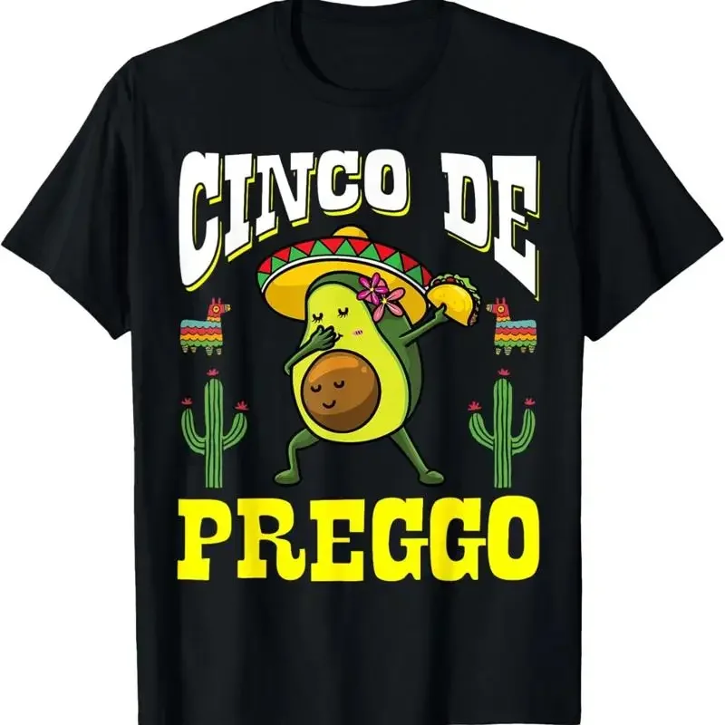 Pregnant Avocado Taco Cinco De Mayo Funny Pregnancy Celebration T Shirt
