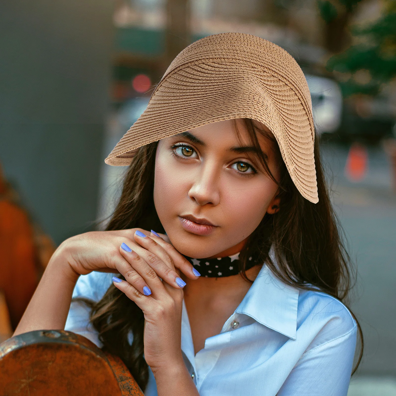 

1Pcs Women Straw Weaving Visor Beach Riding Summer Sun Hat Travel Outdoor Sunscreen Protection Cap Straw Weaving Visor Hat