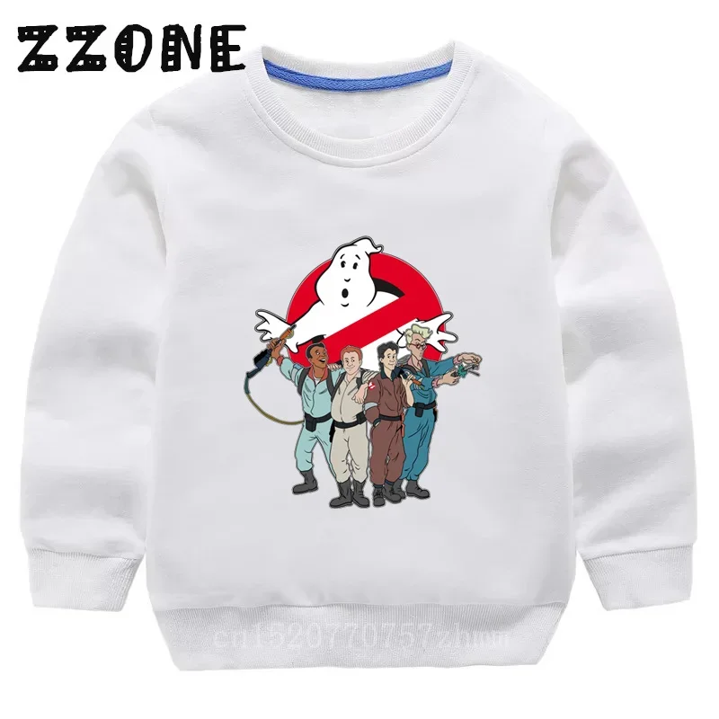 Kids Sweatshirts Old School Ghostbuster Stay Puft Cartoon Funny Children Hoodies Baby Pullover Outwear Tops Girls Boys Clothes