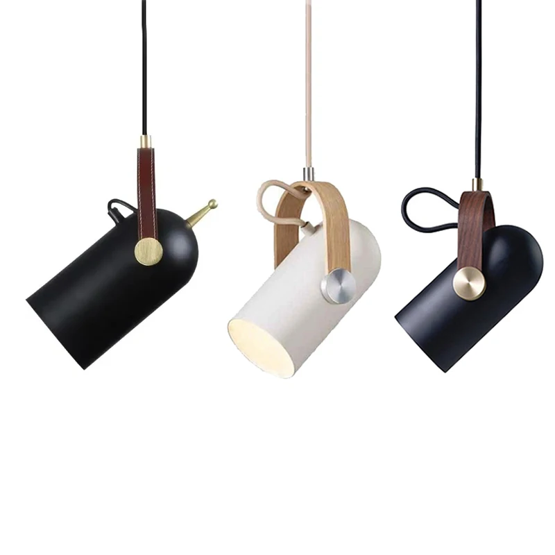 Rotatable Pendant Lights Modern Spotlights Metal Hanging Lamps Home Decor Bedroom Living Dining Room Indoor Lighting Wood Paint