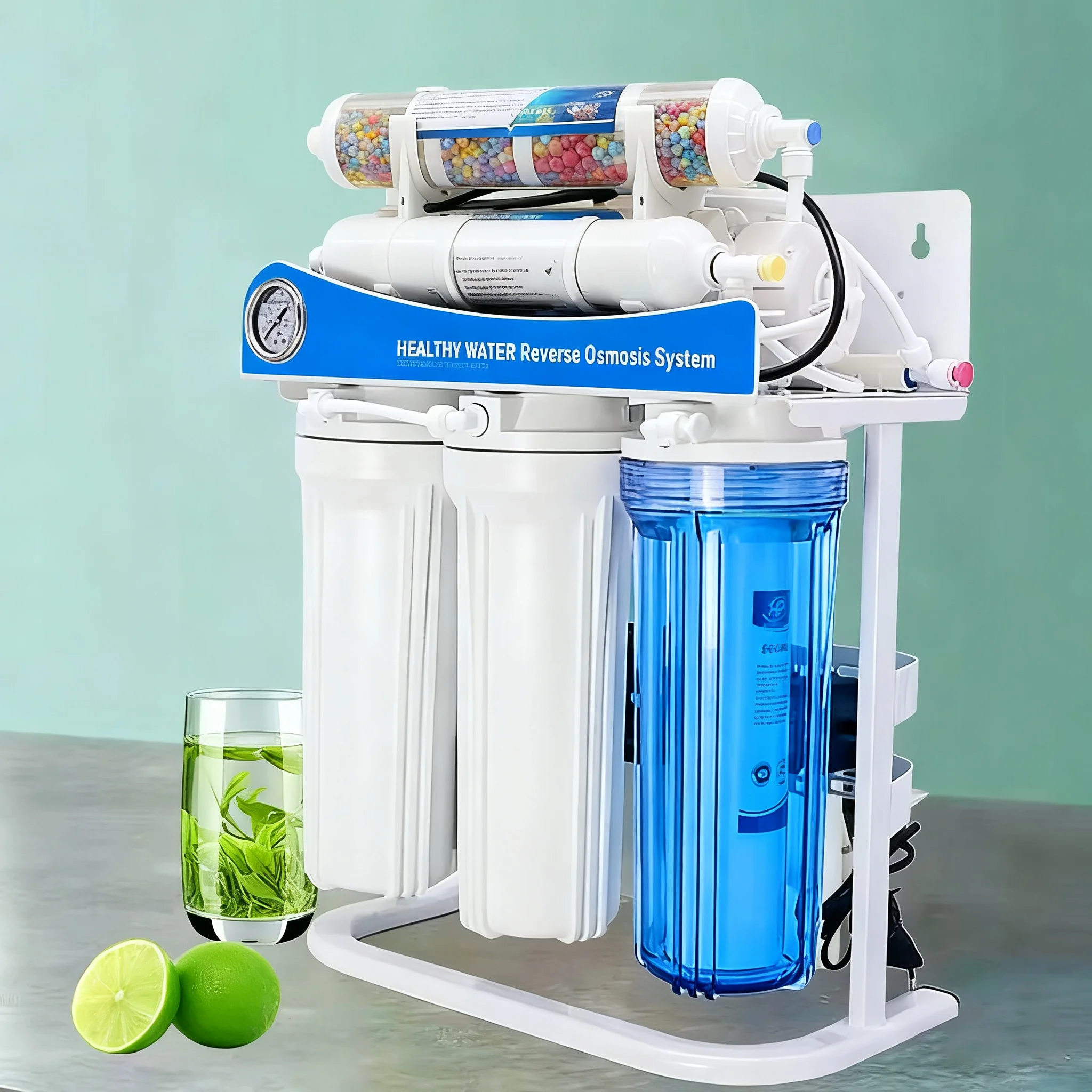 

5 Stage Under-Sink RO Purifier 75GPD Electric Water Filter Household Reverse Osmosis System for Kitchen Tankless Electric