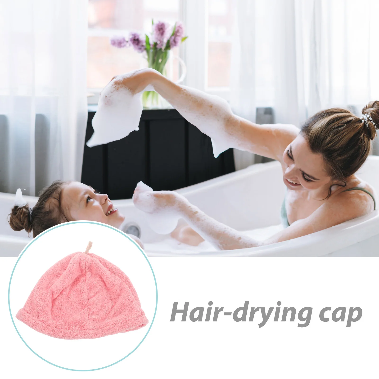 منشفة شعر ماصة من الصوف المرجاني، سريعة الجفاف، ناعمة ومريحة، تناسب جميع مقاسات الرأس، مثالية للاستحمام والساونا والمنتجعات الصحية #1