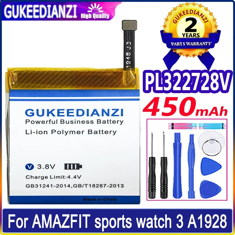 Gukeedianzi Batterij Voor Huami Amazfit Stratos Ii 2 A1609/Ares Bip Gtr/A1928/A1602/Trex T-Rex Pro Berm Lite Res Sport 2 Batterij