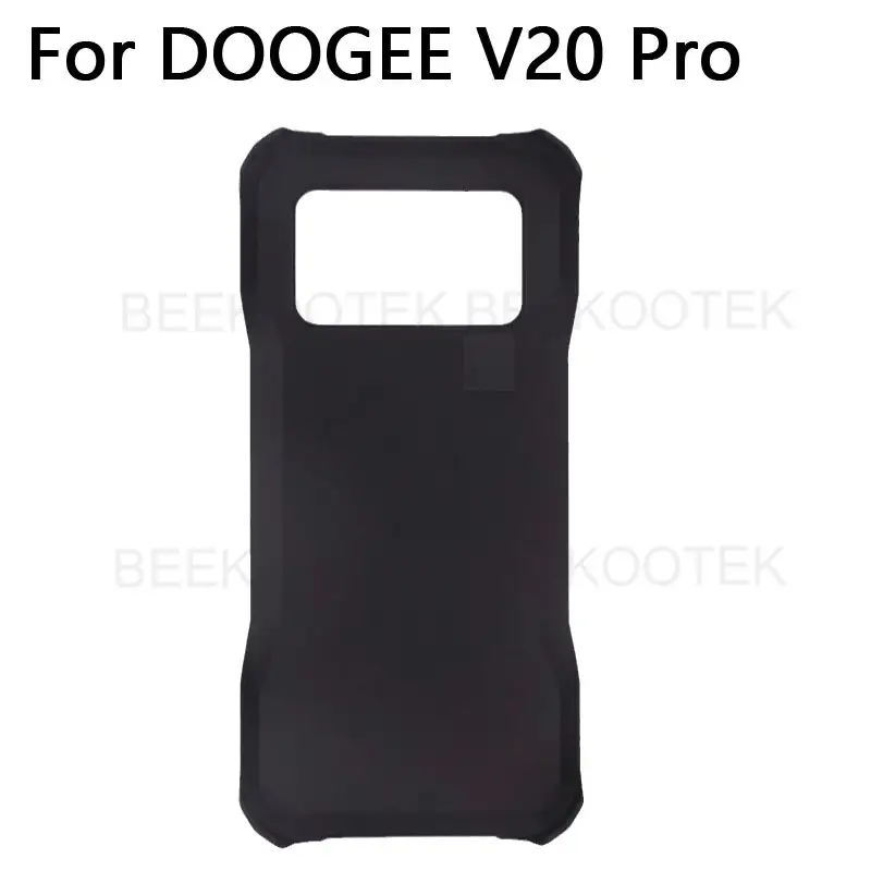 جديد أصلي DOOGEE V20 Pro V20S غطاء خلفي صلب فاخر رسمي مقاوم للصدمات أسود لهاتف DOOGEE V20 Pro - 2